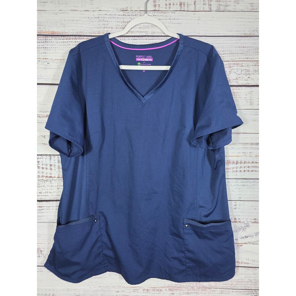 Healing Hands Purple Label Women's Plus Size 3X Scrub Top